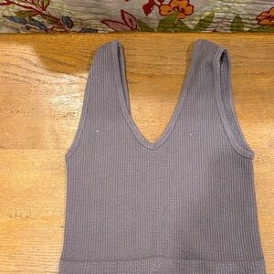 Charcoal Ribbed Women's Tank Top